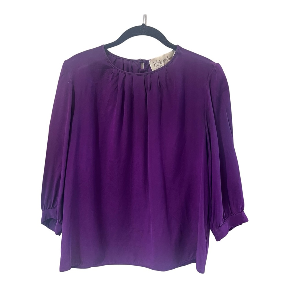 Rory Beca | Purple Silk‎ Top | Large